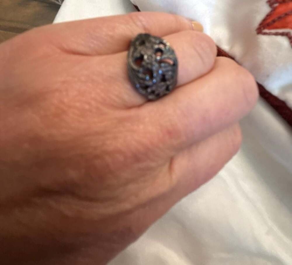 Reed And Barton Sterling Silver Floral Spoon Ring